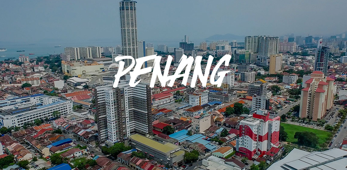 Penang with view from above KOMTAR